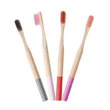 3/4 эко-дружественная бамбуковая древесная нано-щетка новая двойная ультра мягкая черная головка зубная щетка стоматологический персональный уход за полостью рта щетка для зубов