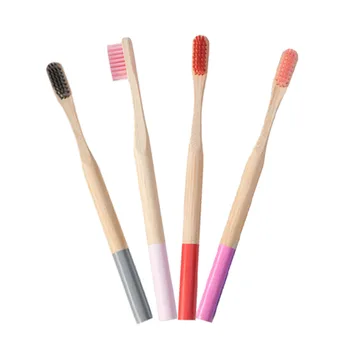 

3/4 Eco-Friendly Bamboo Charcoal Nano Brush New Double Ultra Soft Black Heads Toothbrush Dental Personal Oral Care Teeth Brush
