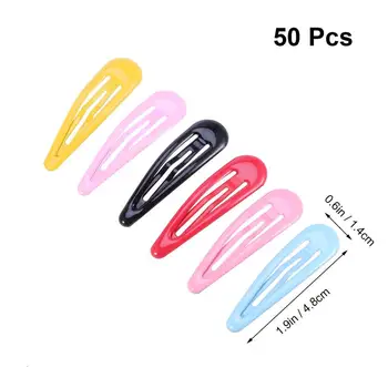 

50pcs Hot Hair Clips Water Droplets Shape Hairpins Cute Hair Clip Metal Barrette Bobby Hair Pins For Kids Girls Children