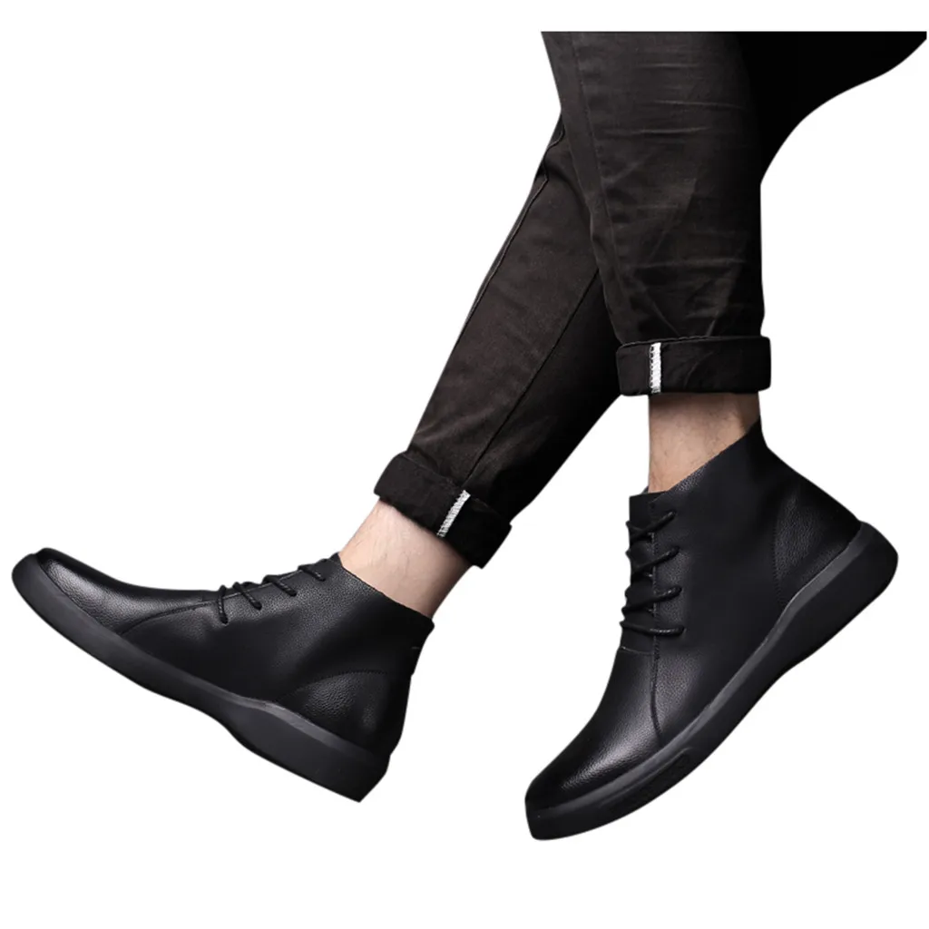 Обувь новые модные мужские ботинки zapatos de hombre, мужская деловая кожаная обувь большого размера нескользящая Мягкая Повседневная обувь в горошек для вождения