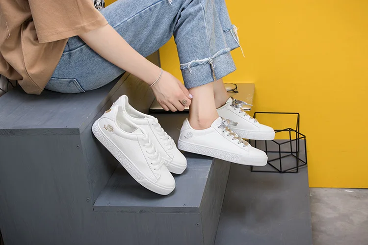 Bair New Style Canvas Shoes Women's Korean-style Microfiber Sports Footwear Embroidery Low Top Flat Heel Students INS Women Shoe
