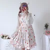 Kawaii Lolita Dress Women Sling Dresses Bunny Printed A-Line Midi Dress Sweet ► Photo 1/6
