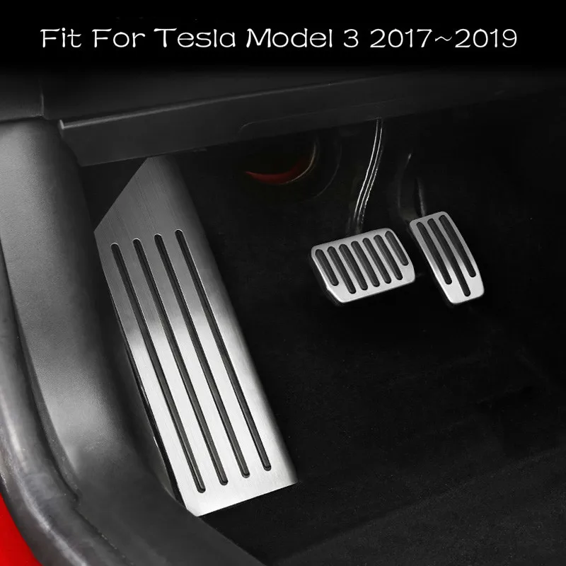 Plaquettes de pied en alliage d'aluminium Pour Tesla modèle 3 accélérateur, frein de carburant