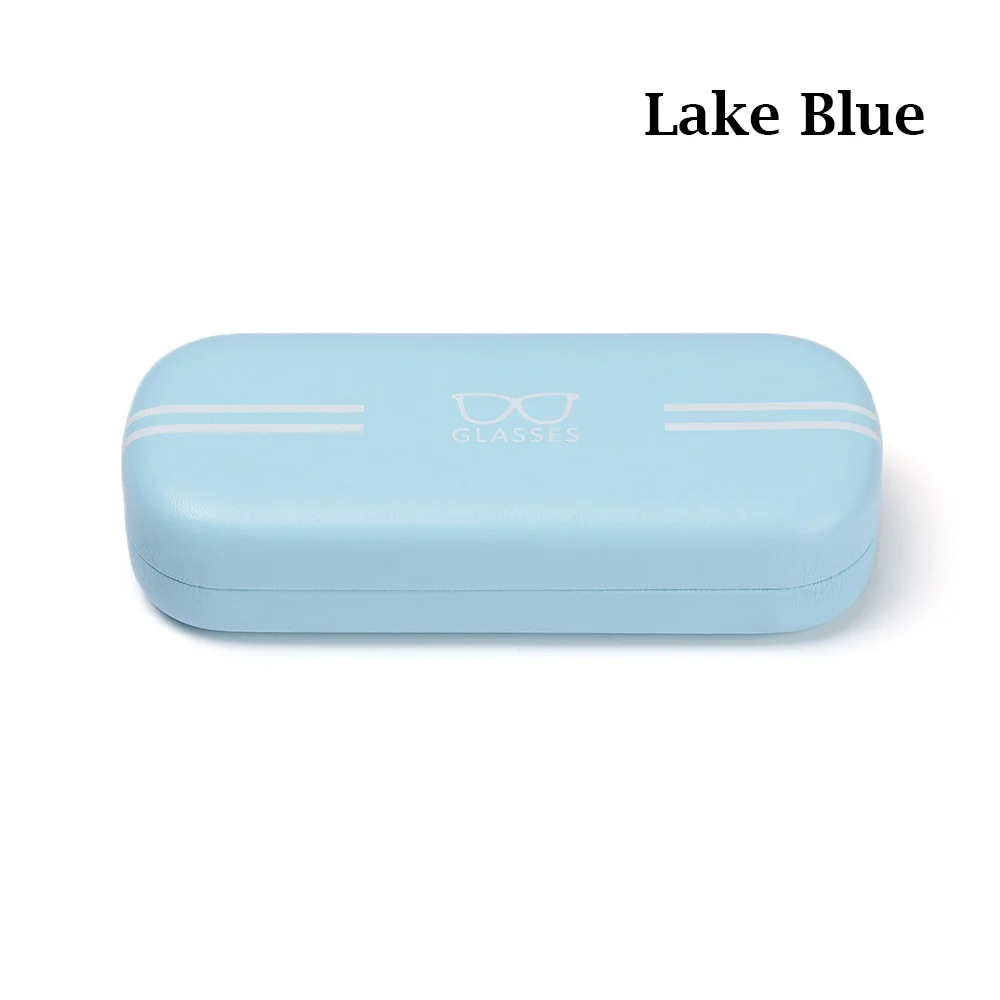 lake blue 1 шт. Модная Портативная жесткая оправа, коробка для очков, яркие цвета, Чехол для очков, металлические очки, защитные очки, аксессуары - Цвет: lake blue