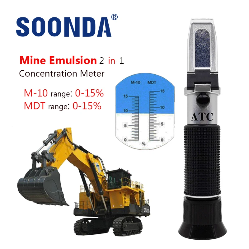 

2-in-1 Emulsion Refractometer Detect 0-15% Emulsified oil MDT/M-10 Concentration Meter For Coal Mine Stand Support Rust-proof