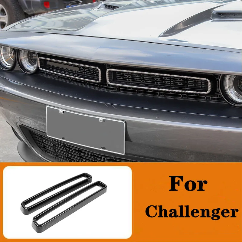 

Carbon Fiber Color Middle Grid Decorative Ring Fit For Dodge Challenger 2015 2016 2017 2018 2019 Styling Accessories