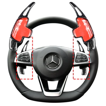 

2 Pack Steering Wheel Shift Paddle Extensions For Mercedes C E CLA 2015-up