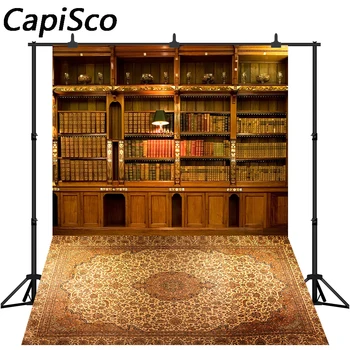 

Capisco backgrounds for photo studio bookshelf vintage carpet school backdrop photocall photography photobooth studio props