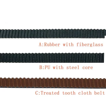 

10M GT2 PU with Steel Core Rubber fiberglass timing belt GT2 Belt Black Color 2GT open timing Belt 6mm Width 5M for 3d printer