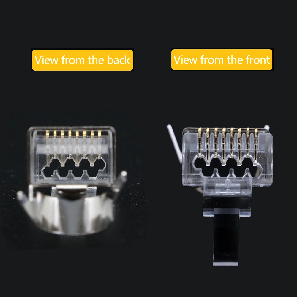 Xintylink CAT8/CAT7/CAT6A RJ45 Connector - Shielded Ethernet Cable Plug with 1.5mm Pass Through Hole Description Image.This Product Can Be Found With The Tag Names Cheap Computer Cables Connectors, Computer Cables Connectors, Computer Office, High Quality Computer Office