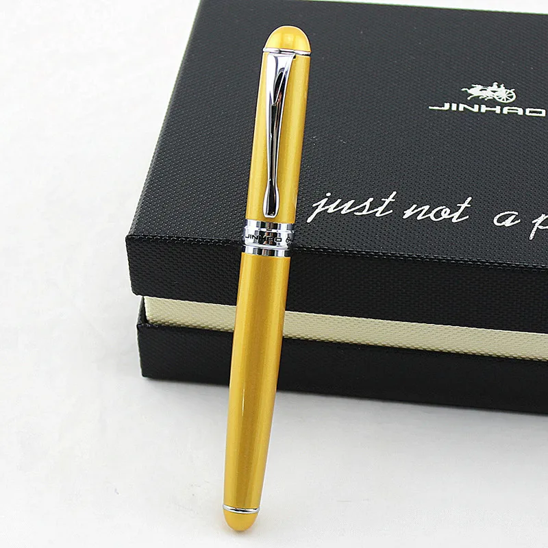 Высокого качества Jinhao 750 самопишущее перо полностью металлический Серебряный зажим роскошный бренд ручки Канцтовары офисный школьный принадлежности - Цвет: W