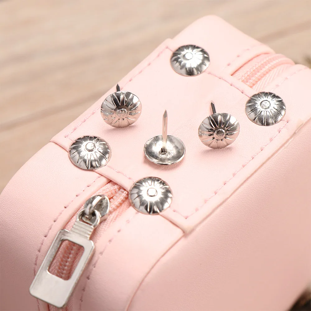 50 Pcs Antique Upholstery Nail Jewelry Gift Wine Case Box Sofa Decor Tack Stud Corner Protector Push Pin Doornail Hardware