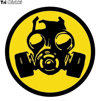 

Tri Mishki WCS905 14X14CM Biohazard Symbol Hard Hat funny car sticker PVC coloful Decals Motorcycle Accessories sticker