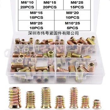 

Metal Hexagon Hex Socket Head Embedded Insert Nut Group T-Nut Outside Thread Zinc-alloy Embedded Hex Nut Wood Furniture Nut