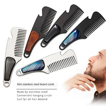 

Durable Stainless Steel Comb Mini Metal Beard Comb Men Moustache Comb Professional Salon Hairdressing Styling Tools G0114