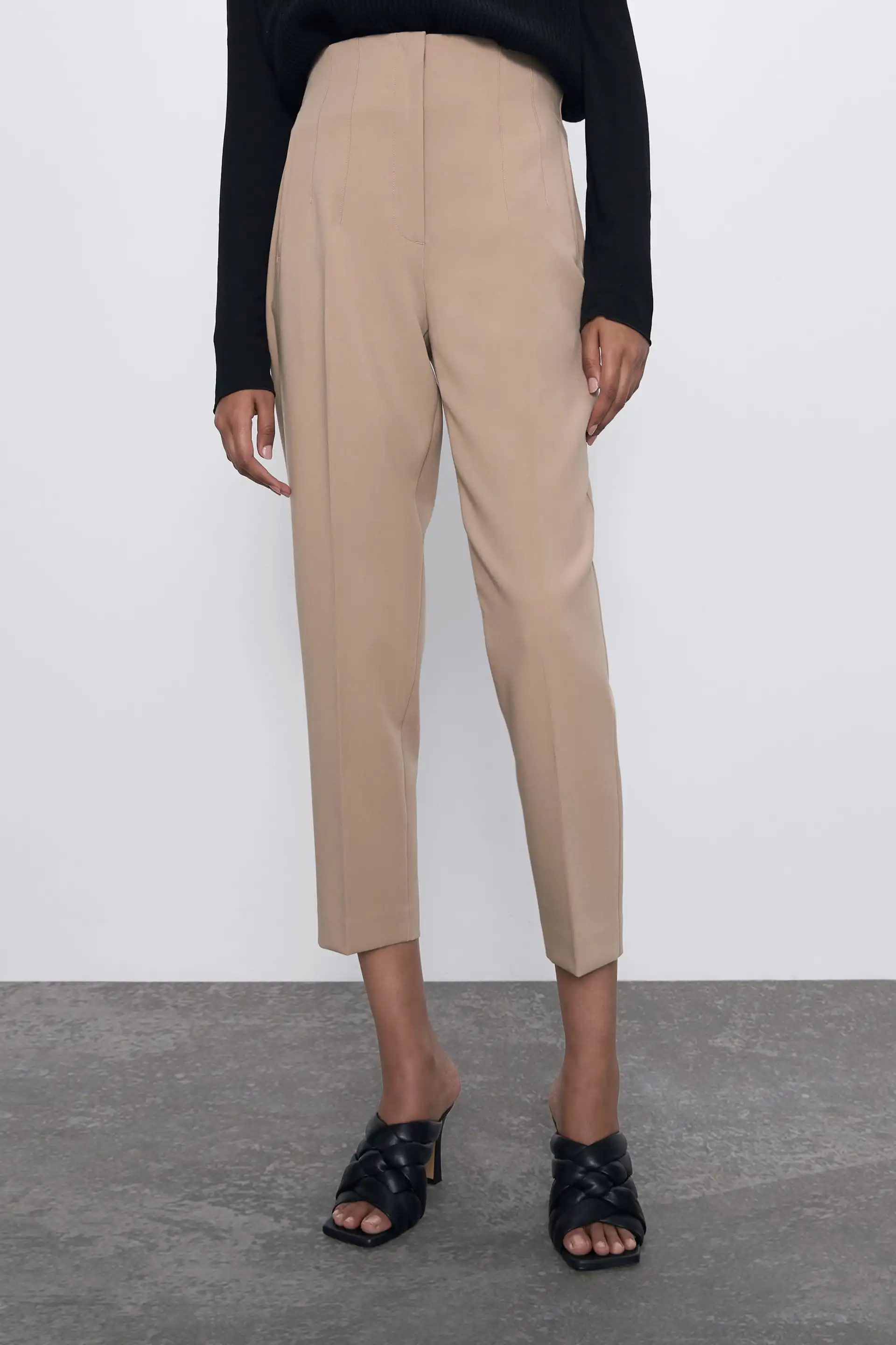 zara camel trousers 