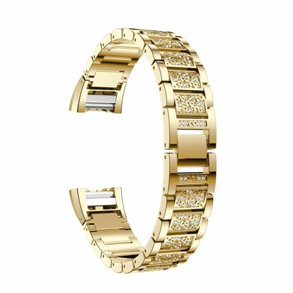 for Charge 2 Gold Регулируемый ремешок из нержавеющей стали для Fitbit Alta charger 2 маленький стальной ремешок из трех бусин легко установить - Цвет: for Charge 2 Gold