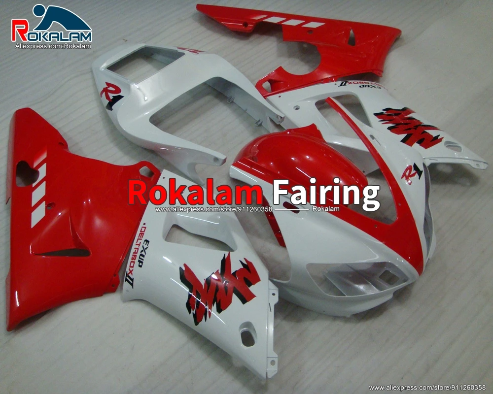 

Кузов для Yamaha R1 YZF1000 1998 1999 YZF-R1 YZF 1000 98 99 красный белый мотоцикл снаряды (литья под давлением)