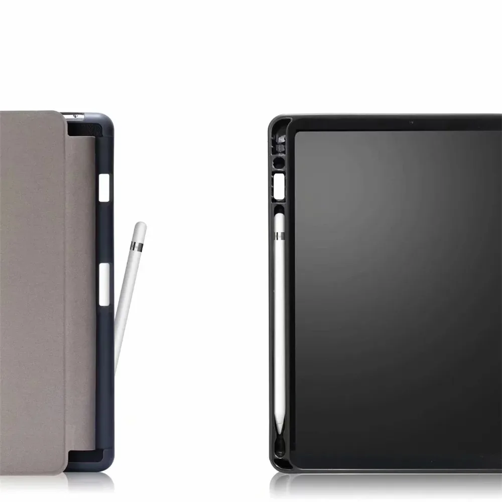 Для iPad 7th 10," Чехол с держателем карандаша Флип PU кожаный мягкий силиконовый чехол для iPad 10,2 чехол для автоматического сна/пробуждения+ пленка