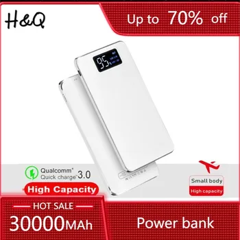 電源銀行30000mahスリムusb powerbank大容量携帯電話外部バッテリーの充電器電話