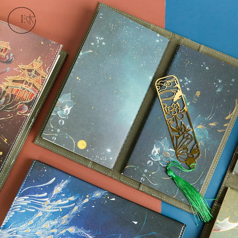 Traditional Chinese Floral Band Journal Gift Set Grid Paper+Monthly Plan Notebook+Bookmark Cool Stationery Gift Traditional Chinese Floral Band Journal Gift Set Grid Paper+Monthly Plan Notebook+Bookmark Cool Stationery Gift