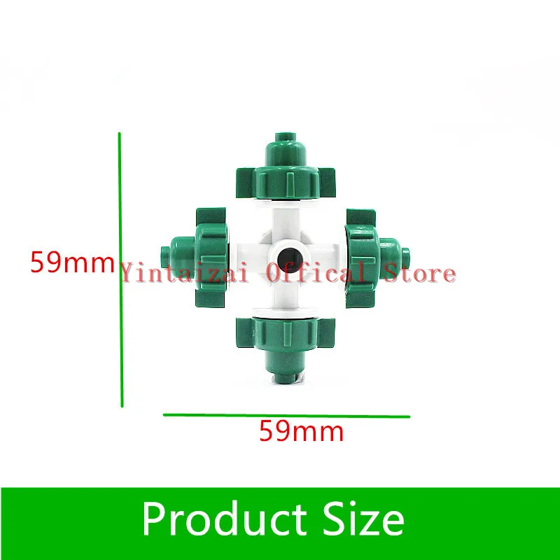 10 шт. Fogger крест запотевание Висячие сборки спринклер охлаждающий висячий спринклер для сада теплицы орошения Y001