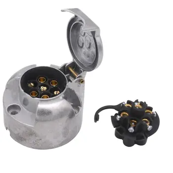 

Multi-functional Truck Connector 7 Core Socket Aluminum Circular Trailer Connectors Truck Connectors