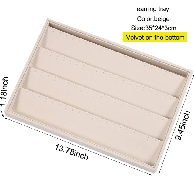 2020 Suede Nap Fabric Velvet Back Jewelry Box Ring Necklace Pendant Bracelet Earring Organizer Tray Stuff Jewellery Storage Box EarringCases