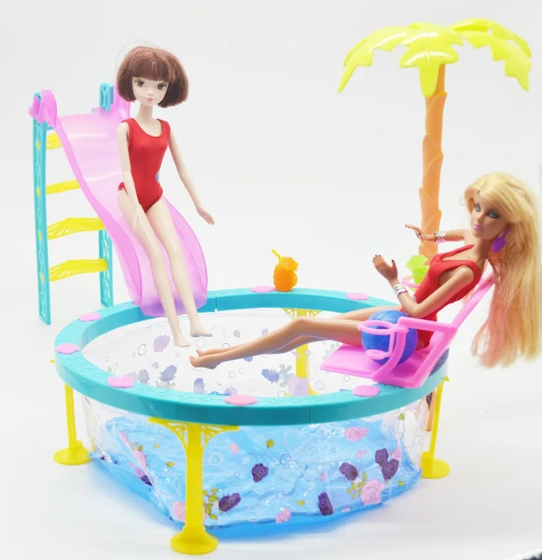 barbie in the pool
