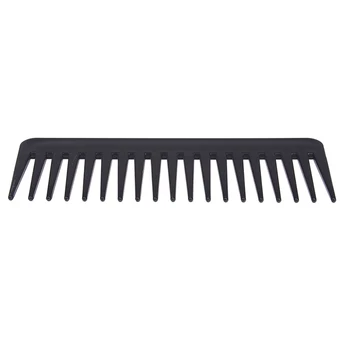 

Useful 1pc Hair Brush Wide Tooth Comb Black ABS Plastic Heat-resistant Large Wide Tooth Comb For Hair Styling Tool