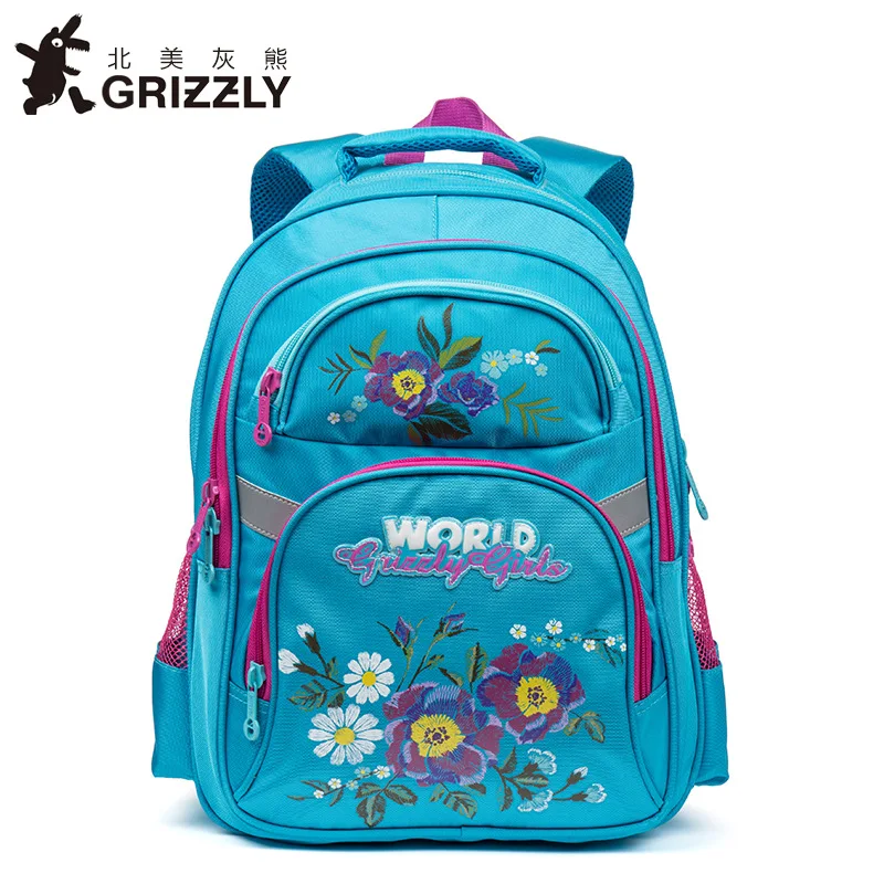

Grizzly North America Grizzly Schoolbag for Elementary School Students Girl'S 1-3 Grade Spine-Burden Relieving Cartoon Cute CHIL