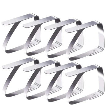 

50Pcs Tablecloth Clips Thickened Stainless Steel Table Cover Clamps Holder for Picnic BBQ Wedding DIY Party