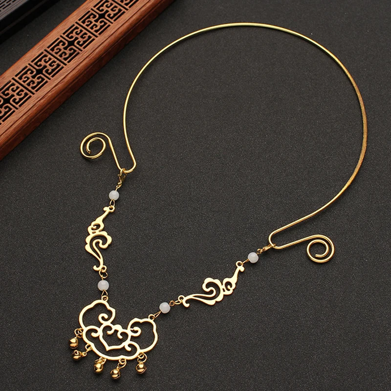 2pcs DIY Metal Collar Neckalce Circle Hang Hook Bride Base Setting Jewelry Making Components Wedding Necklace Jewelry DIY