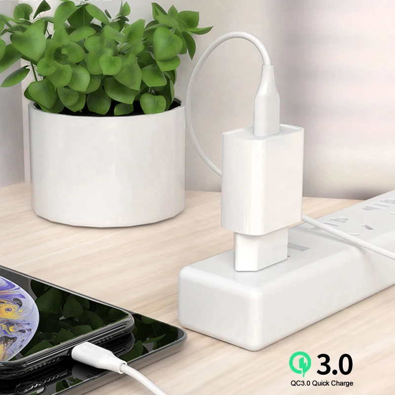 PUJIMAX USB зарядное устройство 3 0 быстрое для телефона с 1 м напряжение и ток умный