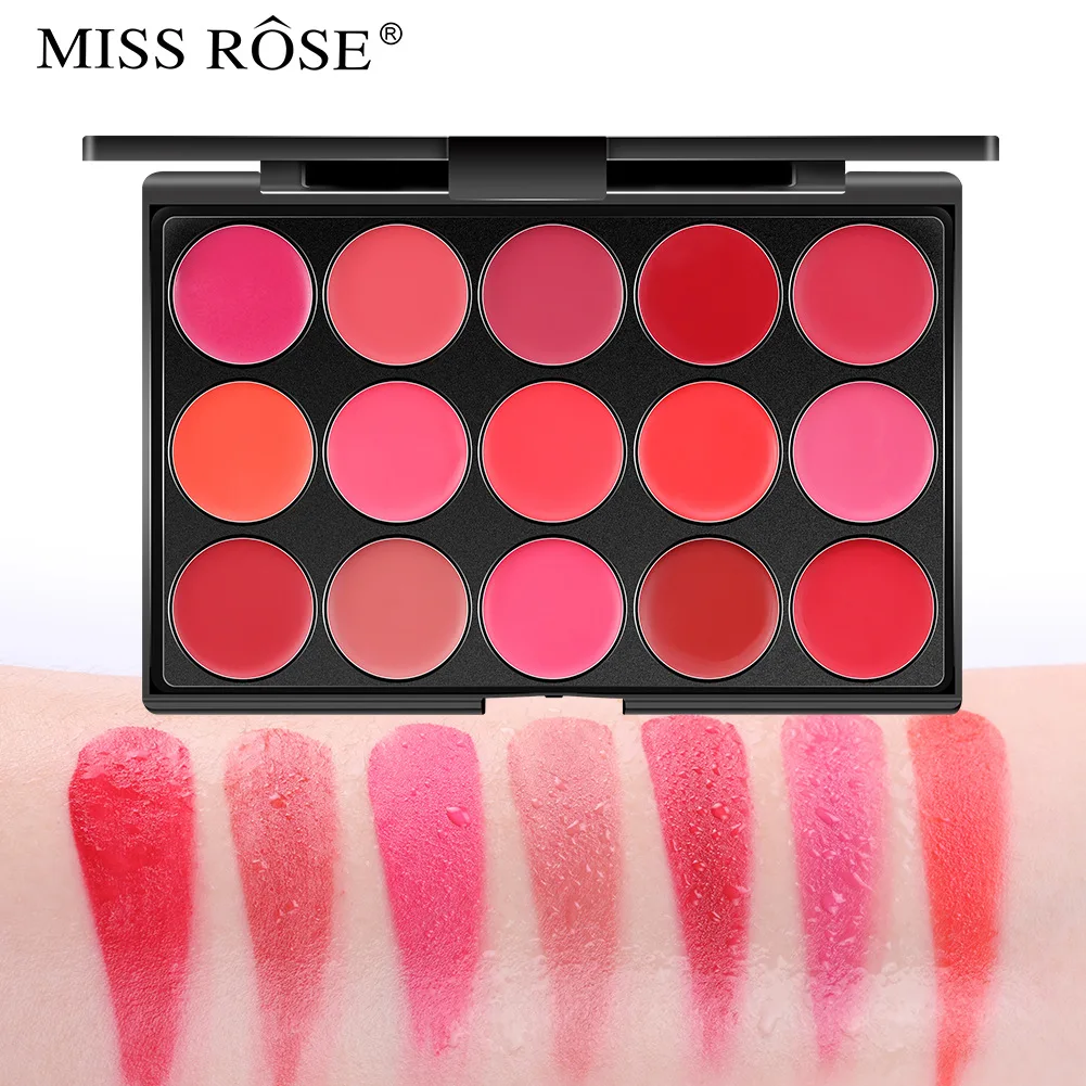 MISS ROSE матовая губная бархатный матовый блеск 15 цветов Увлажняющая помада панель