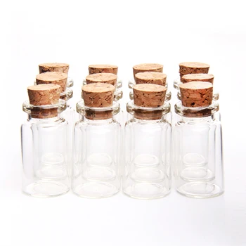 

20Pcs 22*40MM 7ML Mini Glass Bottles Empty Sample Jars with Cork Stoppers for DIY Craft Decoration - Transparent