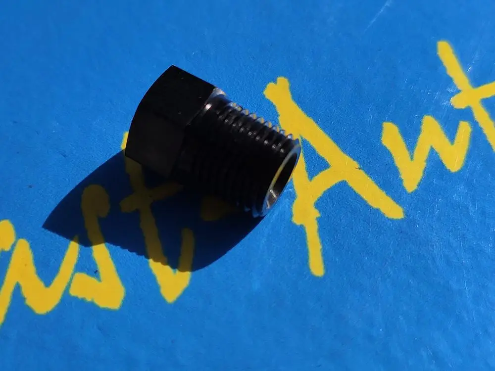 Алюминиевая черная 1/4 &quotNPT наружная резьба Шестигранная головка заглушка фитинг