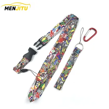 

Graffiti Lanyard For Key/Phone Card/Badge Holder Keychain Neck Strap with Detachable Great gift keychain Graffiti Wrist rope