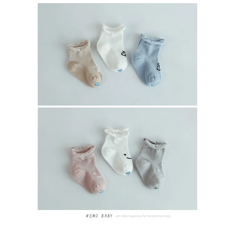 Сезон: весна–лето с плотным плетением Детские носки на возраст 0-1 год-старый новорожденных Мягкие носки; мягкие носки для малышей от 0 до 3 лет