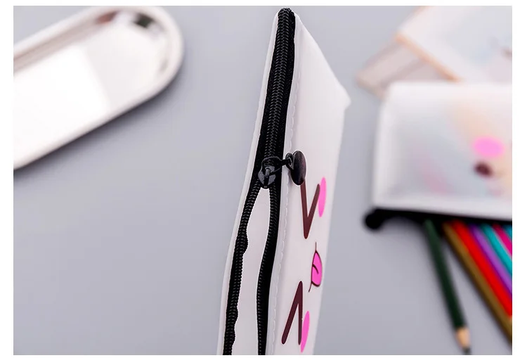 kpop cute kawaii cartoon Funny expression pencil case pencil box school student office stationery storage pencil bag kids gift