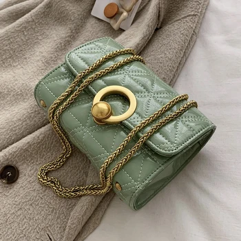 

Girl Shiny Luxury Crossbody Bags 2020 Ins New Fashion Chain Messenger Bag Western Style Diamond Shoulder Small Square Bag