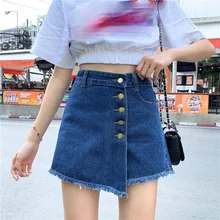 Aliexpress - Shorts Skirts Women Summer Single-breasted Large Size 5XL A-line Pockets All-match Korean-style Wide-leg Trendy Chic Solid New