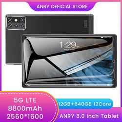 Tablette PC S11 5G LTE de 8 pouces, 12 go de RAM, 640 go de ROM, batterie 8800mAh, WPS Office, Google Play, envoyer le clavier, double SIM, WIFI 