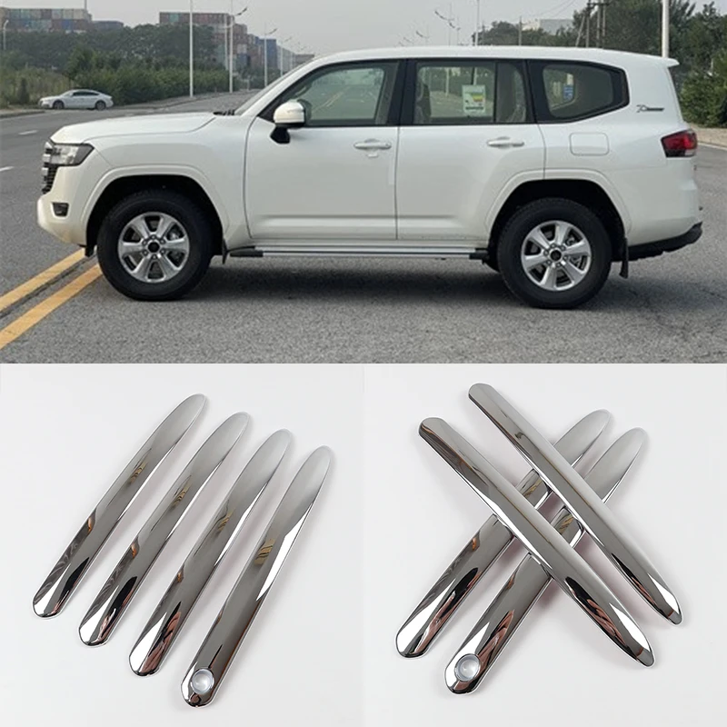 

For Toyota Land Cruiser 300 LC300 2022 Stainless Steel Chrome Car Door Side Body Handle Strip Cover Trim Styling Accessories