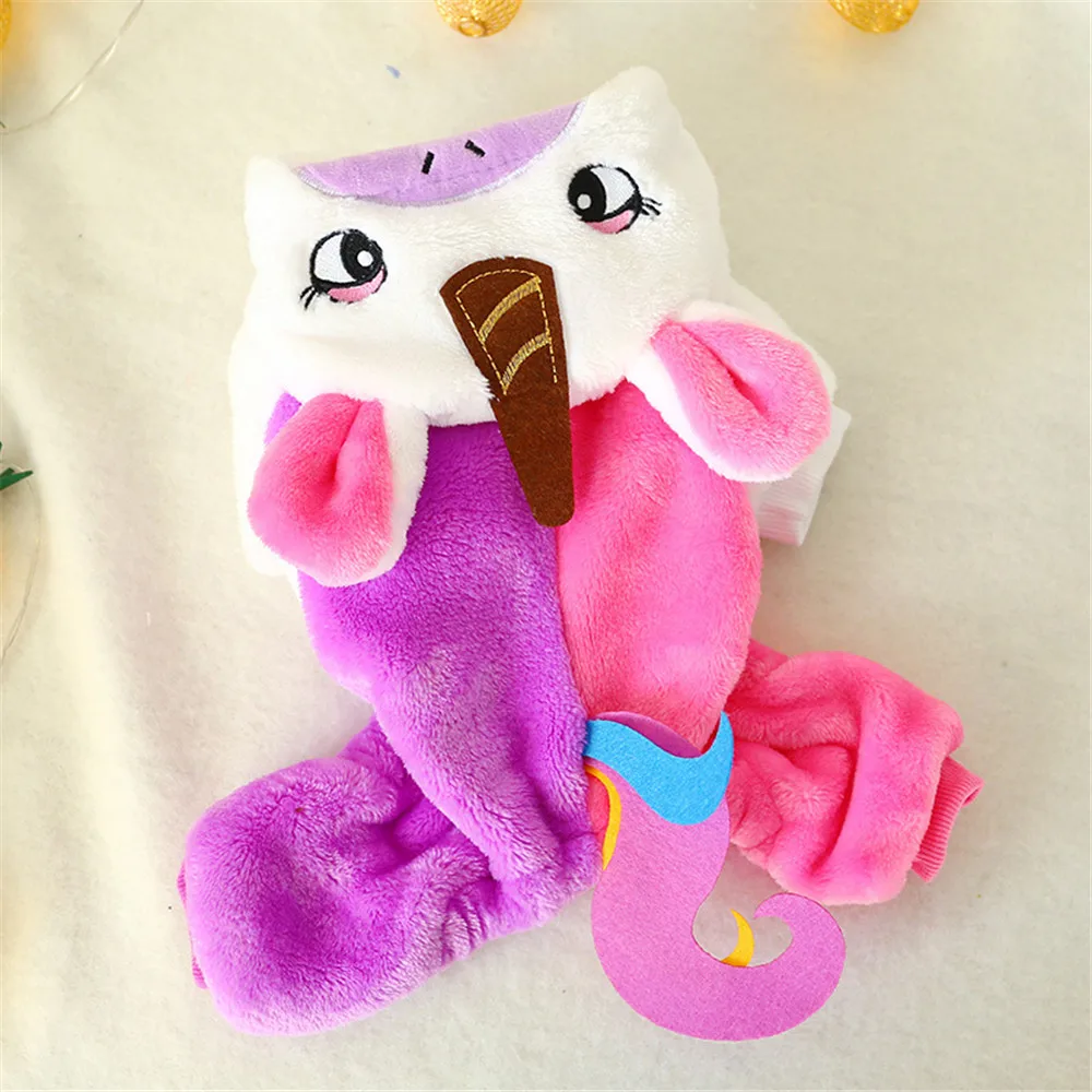 Rainbow Unicorn Dog Clothes for Small Medium Dogs Cat Clothes Soft Coral Pet Cat Overalls Chihuahua Teddy Jumpsuit Puppy Clothes (11)