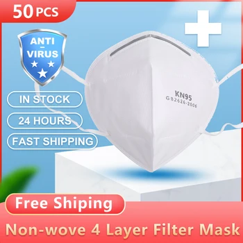 

Masks Mouth Mask Anti PM2.5 Particle Pollution Face Mouth Mask Breathable Dustproof Earloop Disposable 4 Layer Mask