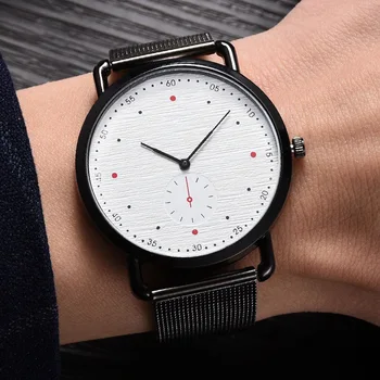 

2020 Real Ms Spring And Summer New Mesh Belt Watches Contracted Personality Scale Double Dial Ladies Leisure Quartz Watch