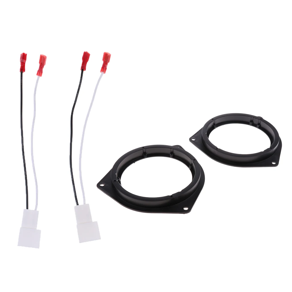2pcs Auto Stereo Speaker Wire Harness + 2pcs Horn Speaker Adapter For Toyota