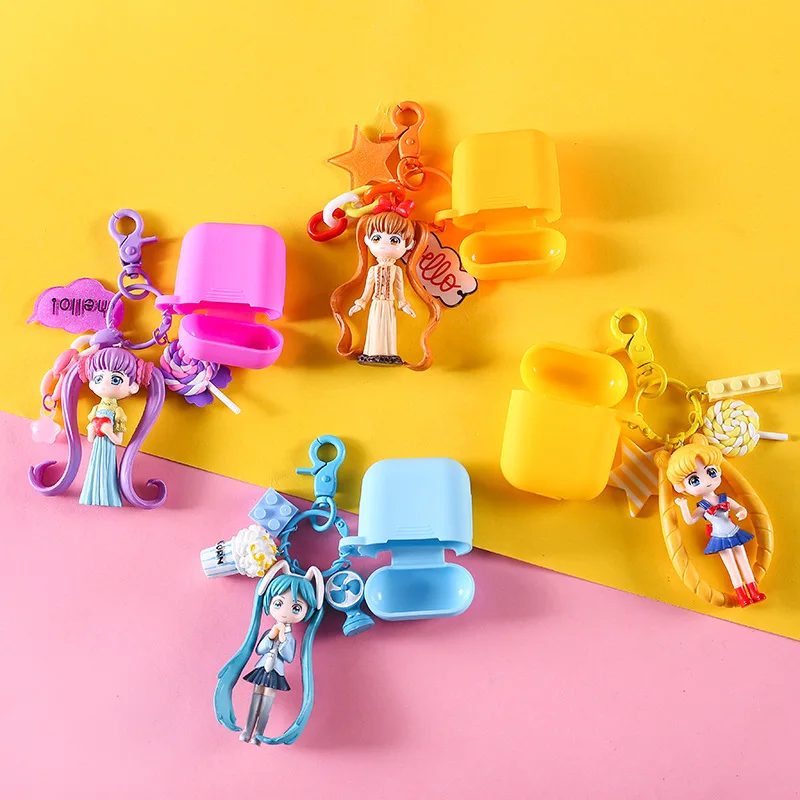Sailor Moon Key Chains AirPods Earphone Protective Sleeve Chain Female Women's Bag Pendant Car Decoration Ring | Украшения и