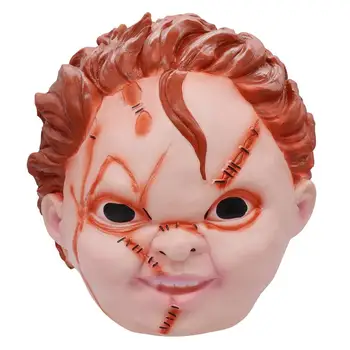 

Action Cosplay Chuchy Mask Toys Halloween Horror Bad Kids Ghost Dolls Headgear Seed of Chucky Cos Party Model Gift Children Toys